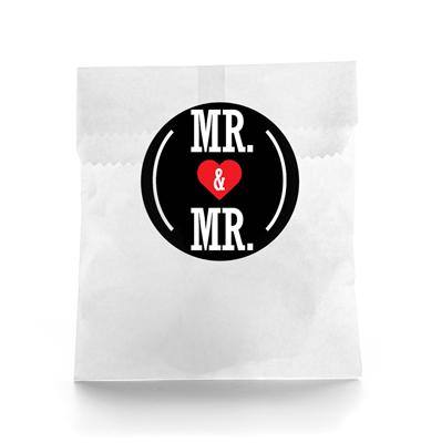 Mr Mr Wedding Favor Labels