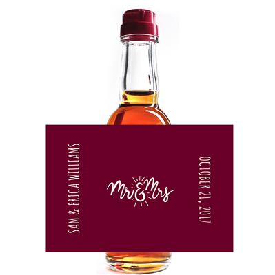 Mr Mrs Mini Liquor Label