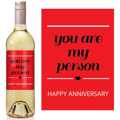 My Person Anniversary Wine Label