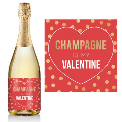 My Valentine Champagne Label