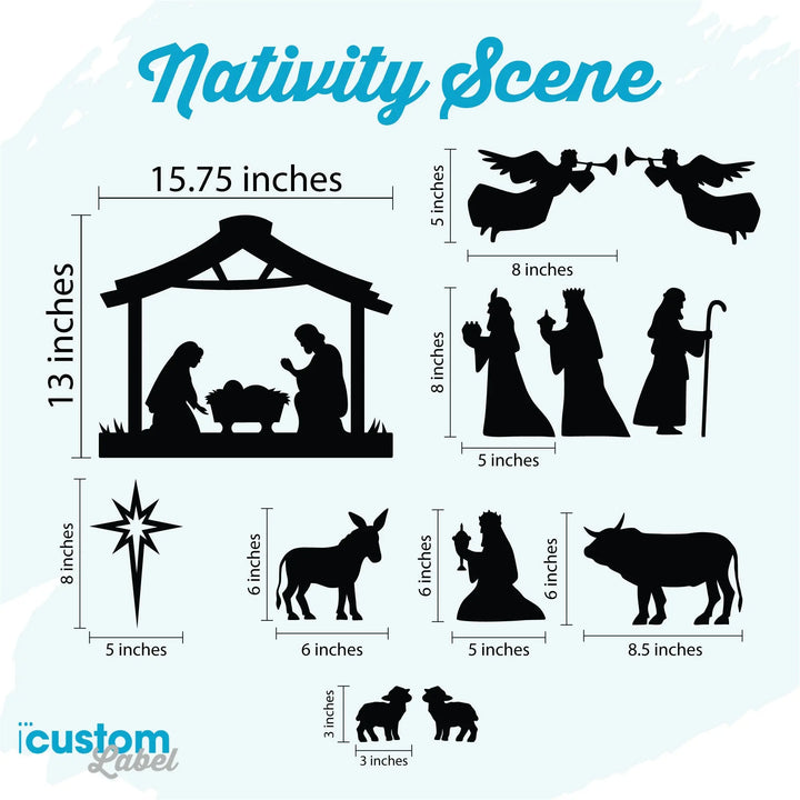 Nativity Garage Christmas Magnets - iCustomLabel