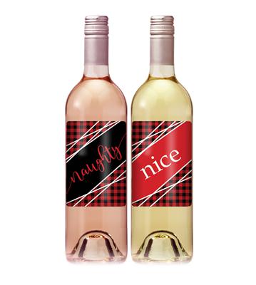 Naughty Nice Wine Label Set