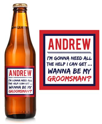 Need Help Groomsman Beer Label