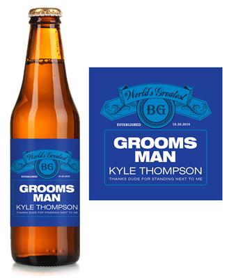 New Bud Light Groomsman Beer Label