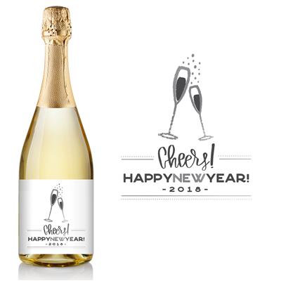 New Year Celebrate Champagne Label