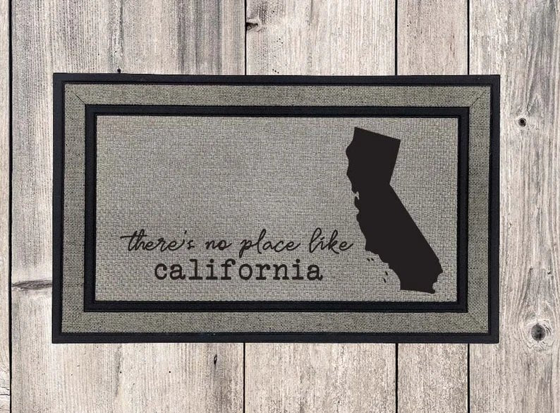 No Place Like California Door Mat
