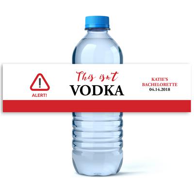 Not Vodka Water Bottle Labels
