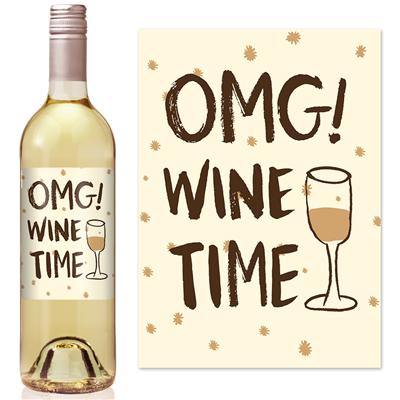 OMG Wine Time Wine Label