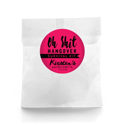 Oh Shit Kit Bachelorette Favor Labels