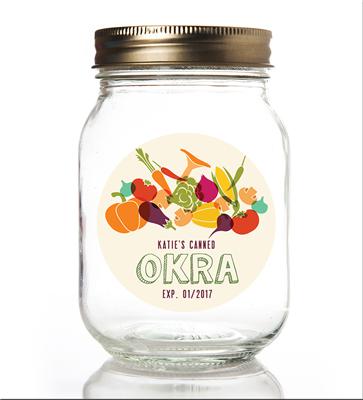Okra Canning Labels
