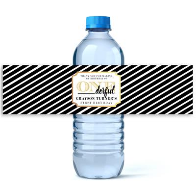 Onederful Water Bottle Labels