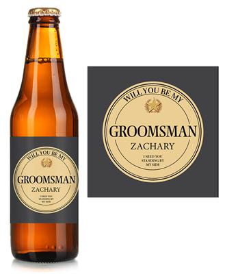 Original Groomsmen Beer Label