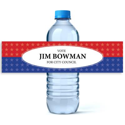 Oval Political Water Bottle Labels