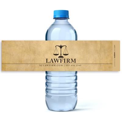 Paper Law Firm Water Bottle Labels