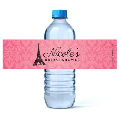 Paris Water Bottle Labels
