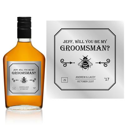 Patron Tequila Groomsman Liquor Label
