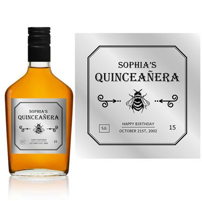 Patron Tequila Quincenera Liquor Label