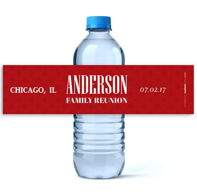 Patterned Water Bottle Labels
