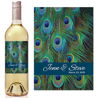 Peacock Feathers Wine Label