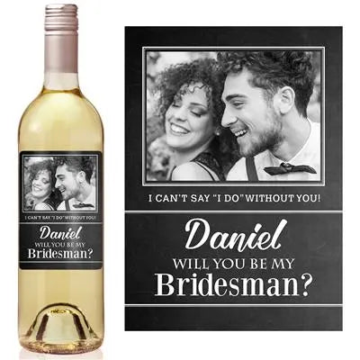 Photo Chalkboard Bridesman Wine Label