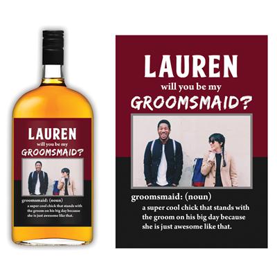 Photo Definition Groomsmaid Liquor Label