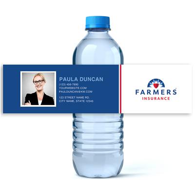 Photo Farmers Insurance Water Bottle Labels
