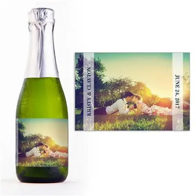 Photo White Bars Mini Champagne Split Label