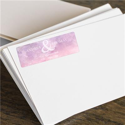 Pink Watercolor Address Label