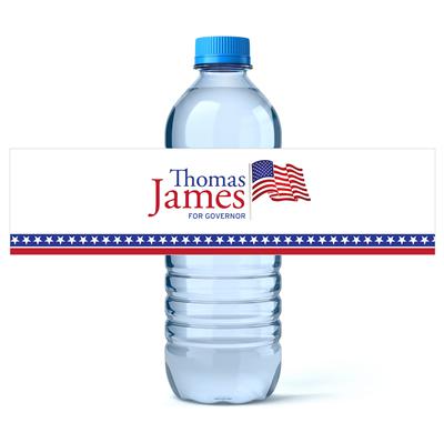 Political Flag Water Bottle Labels