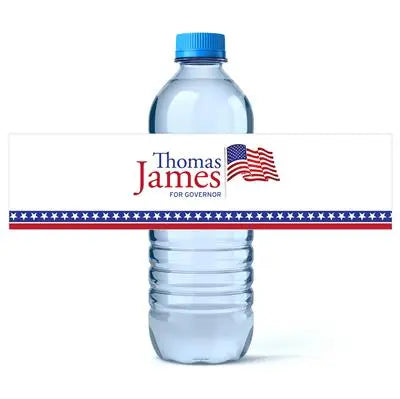 Political Flag Water Bottle Labels