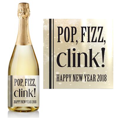 Pop Fizz Clink Champagne Label