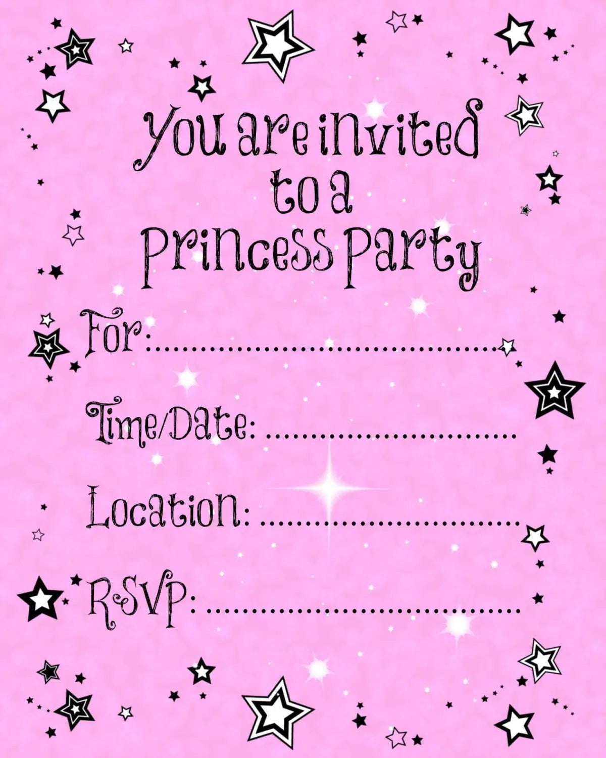 Princess_Star_invite Custom Labels