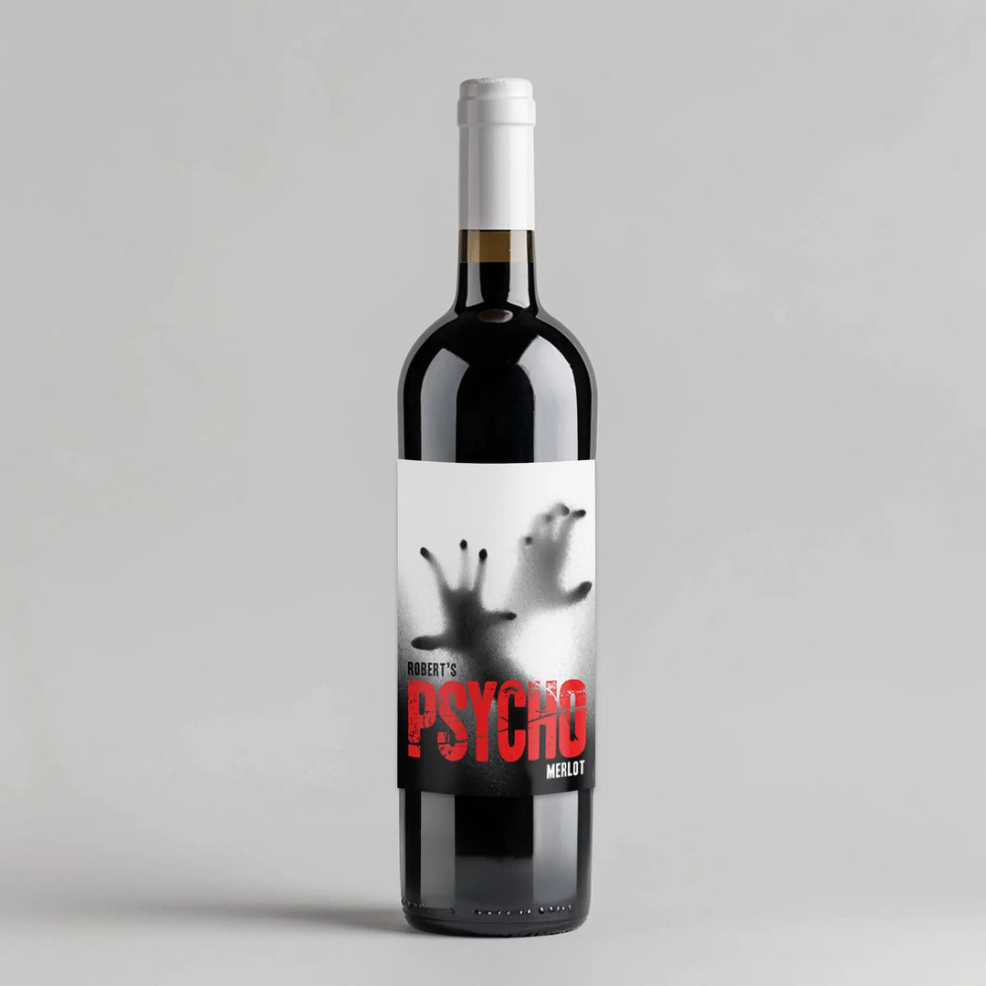 Psycho Wine Label iCustomLabel