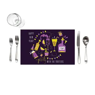 Purple Gold New Years Placemats