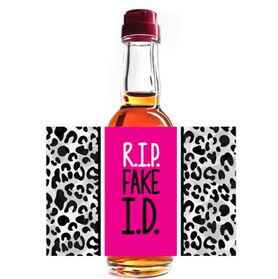 RIP Fake ID Birthday Mini Liquor Label