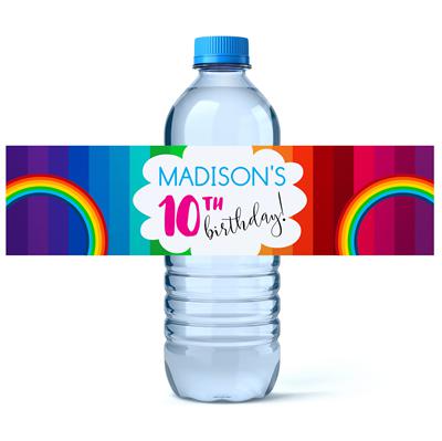 Rainbow Water Bottle Labels