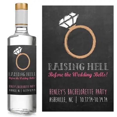 Raise Hell Bachelorette Liquor Label