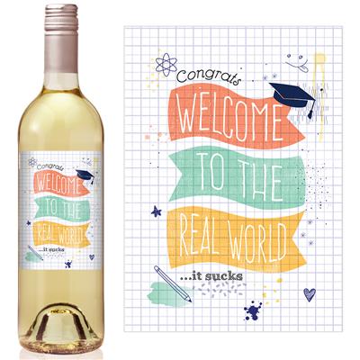Real World Graduation Wine Label