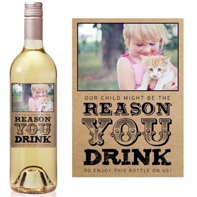 Reason You Drink Teacher Gift Wine Label