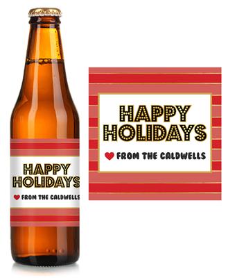 Red Christmas Beer Label
