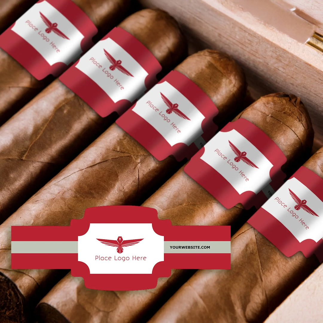 Red Eagle Logo Business Cigar Bands iCustomLabel