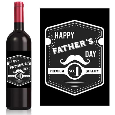 Retro Father's Day Wine Label
