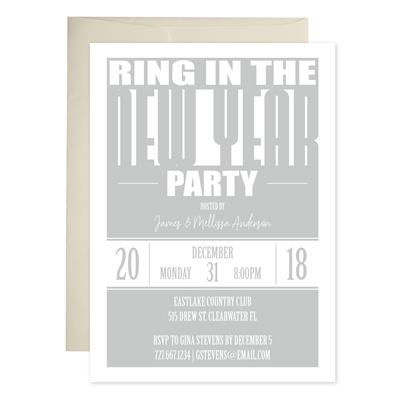 Ring In New Years Party Invitations
