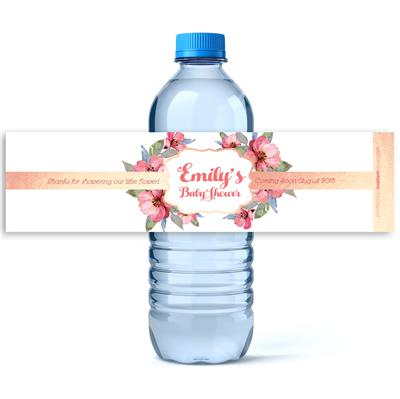 Rose Gold Water Bottle Labels