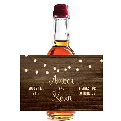 Rustic Wood Mini Liquor Label