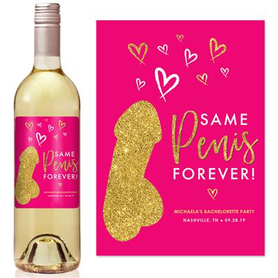 Same Penis Forever Wine Label
