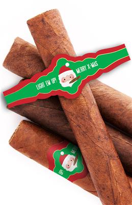 Santa Smoking Christmas Cigar Bands