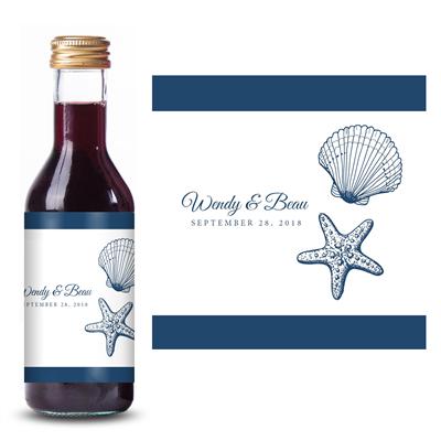 Sea Shell Mini Wine Label