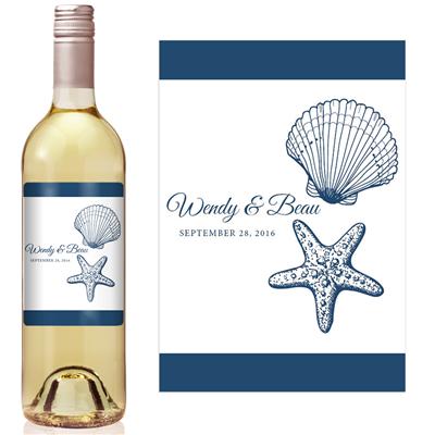 Sea Shells Wine Label