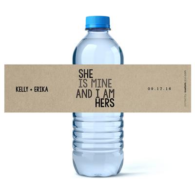 She Is Mine Water Bottle Labels